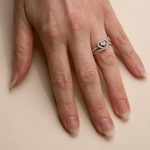 Hjärtring gul diamant