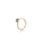 Love Bead Ring Green Agate 13-101-01450(1)